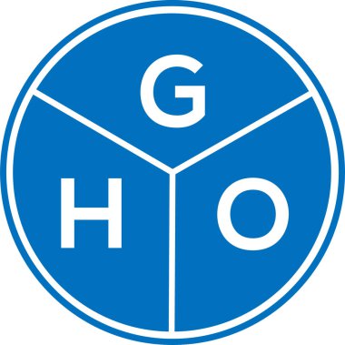 Beyaz arka planda GHO harf logosu tasarımı. GHO yaratıcı daire harfi logosu. GHO mektup dizaynı. GHO harf logosu tasarımı beyaz arka planda. GHO yaratıcı daire harfi logosu. GHO harf tasarımı.