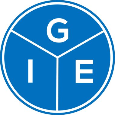 Beyaz arka planda GIE harf logosu tasarımı. GIE yaratıcı daire harf logosu kavramı. Gi harfi dizaynı. Gi harfi logo tasarımı. Beyaz arka planda. GIE yaratıcı daire harf logosu kavramı. GIE harf tasarımı.
