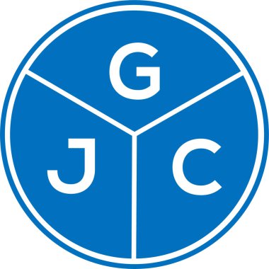 Beyaz arka planda GJC harf logosu tasarımı. GJC yaratıcı daire harfi logosu konsepti. GJC harf tasarımı.