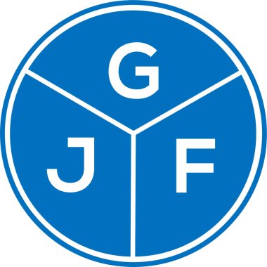 Beyaz arka planda GJF harf logosu tasarımı. GJF yaratıcı daire harfi logosu konsepti. GJF harf tasarımı. Beyaz arkaplanda GJF harf logosu tasarımı. GJF yaratıcı daire harfi logosu konsepti. GJF harf tasarımı.