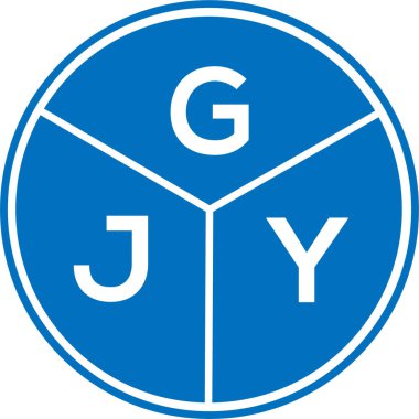 Beyaz arka planda GJY harf logosu tasarımı. GJY yaratıcı daire harfi logosu. GJY harf tasarımı.