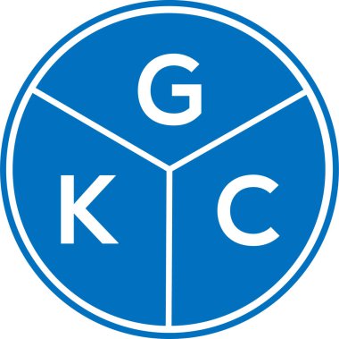 Beyaz arkaplanda GKC harf logosu tasarımı. GKC yaratıcı daire harfi logosu konsepti. GKC harf tasarımı.