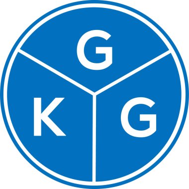 Beyaz arka planda GKG harfi logo tasarımı. GKG yaratıcı daire harfi logosu konsepti. GKG harf tasarımı.