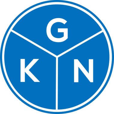 Beyaz arka planda GKN harfi logo tasarımı. GKN yaratıcı daire harfi logosu konsepti. GKN harf tasarımı.