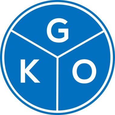 Beyaz arka planda GKO harf logosu tasarımı. GKO yaratıcı daire harfi logosu konsepti. GKO harf tasarımı. Beyaz arkaplanda GKO harfi logo tasarımı. GKO yaratıcı daire harfi logosu konsepti. GKO harf tasarımı.