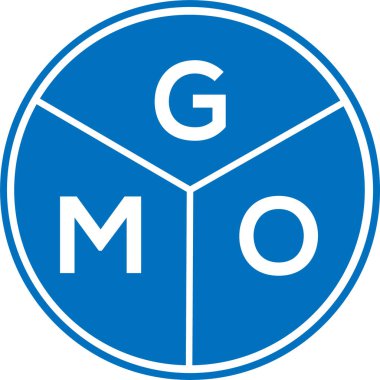 Beyaz arka planda GDO harfi logo tasarımı. GDO yaratıcı daire harfi logosu konsepti. GMO harf tasarımı.