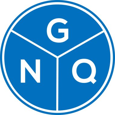 Beyaz arka planda GNQ harfi logo tasarımı. GNQ yaratıcı daire harfi logosu konsepti. GNQ harf tasarımı.