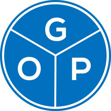 Beyaz arka planda GOP harfi logo tasarımı. GOP yaratıcı daire harfi logosu. GOP harf tasarımı. Beyaz arkaplanda GOP harfi logosu tasarımı. GOP yaratıcı daire harfi logosu. GOP harf tasarımı.