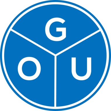 Beyaz arka planda GOU harf logosu tasarımı. GOU yaratıcı daire harfi logosu. GOU harf dizaynı. Beyaz arka planda GOU harf logosu tasarımı. GOU yaratıcı daire harfi logosu. GOU harf tasarımı.