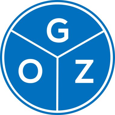 Beyaz arka planda GOZ harfi logo tasarımı. GOZ yaratıcı daire harfi logosu. GOZ harf tasarımı.