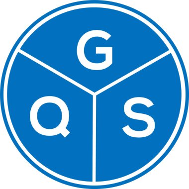 Beyaz arka planda GQS harf logosu tasarımı. GQS yaratıcı daire harfi logosu konsepti. GQS harf tasarımı.