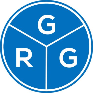 Beyaz arkaplanda GRG harf logosu tasarımı. GRG yaratıcı daire harfi logosu. GRG harf tasarımı.
