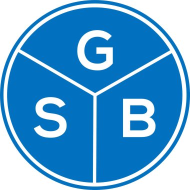 Beyaz arka planda GSB harfi logo tasarımı. GSB yaratıcı daire harfi logosu konsepti. GSB harf tasarımı.