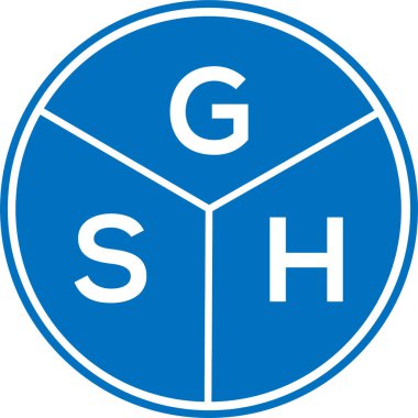 Beyaz arka planda GSH harf logosu tasarımı. GSH yaratıcı yuvarlak harf logosu konsepti. GSH harf tasarımı. Beyaz arkaplanda GSH harf logosu tasarımı. GSH yaratıcı yuvarlak harf logosu konsepti. GSH harf tasarımı.