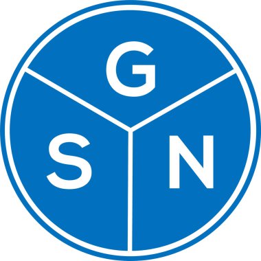 Beyaz arka planda GSN harf logosu tasarımı. GSN yaratıcı daire harfi logosu konsepti. GSN harf tasarımı.
