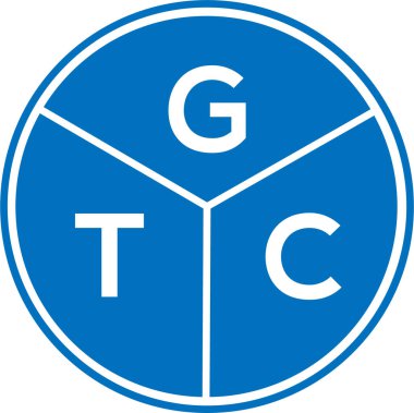 Beyaz arka planda GTC harf logosu tasarımı. GTC yaratıcı daire harfi logosu konsepti. GTC harf tasarımı.