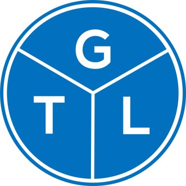 Beyaz arkaplanda GTL harf logosu tasarımı. GTL yaratıcı daire harfi logosu konsepti. GTL harf tasarımı.