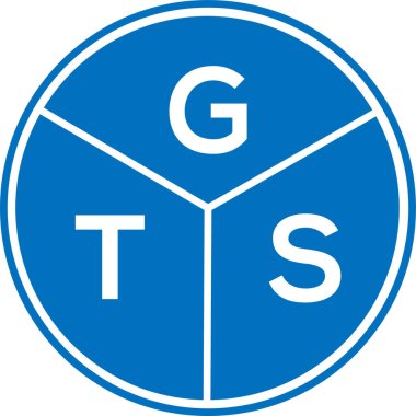 Beyaz arkaplanda GTS harf logosu tasarımı. GTS yaratıcı daire harfi logosu. GTS harf tasarımı.