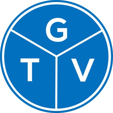 Beyaz arka planda GTV harf logosu tasarımı. GTV yaratıcı daire harfi logosu. GTV harf tasarımı.