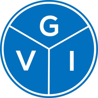 Beyaz arka planda GVI harf logosu tasarımı. GVI yaratıcı daire harfi logosu konsepti. GVI harf tasarımı.