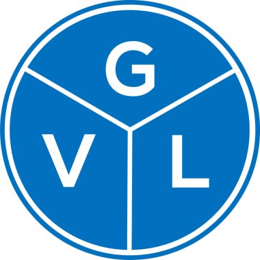 Beyaz arkaplanda GVL harf logosu tasarımı. GVL yaratıcı daire harfi logosu konsepti. GVL harf tasarımı.