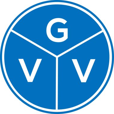 Beyaz arka planda GVV harf logosu tasarımı. GVV yaratıcı daire harfi logosu konsepti. GVV harf tasarımı.