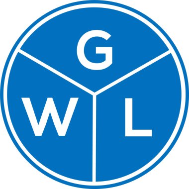 Beyaz arka planda GWL harf logosu tasarımı. GWL yaratıcı daire harfi logosu konsepti. GWL harf tasarımı.