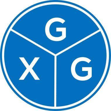 Beyaz arkaplanda GXG harf logosu tasarımı. GXG yaratıcı daire harfi logosu konsepti. GXG harf tasarımı.