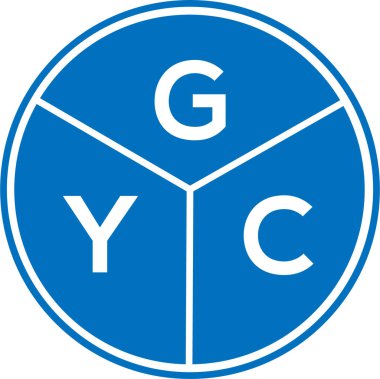 Beyaz arka planda GYC harf logosu tasarımı. GYC yaratıcı daire harfi logosu konsepti. GYC harf tasarımı.
