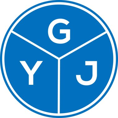 Beyaz arka planda GYJ harf logosu tasarımı. GYJ yaratıcı daire harf logosu konsepti. GYJ harf tasarımı.