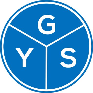 Beyaz arka planda GYS harfi logo tasarımı. GYS yaratıcı daire harfi logosu. GYS harf tasarımı.