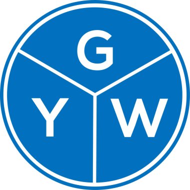 Beyaz arka planda GYW harf logosu tasarımı. GYW yaratıcı daire harfi logosu. GYW harf tasarımı. Beyaz arka planda GYW harf logosu tasarımı. GYW yaratıcı daire harfi logosu. GYW harf tasarımı.