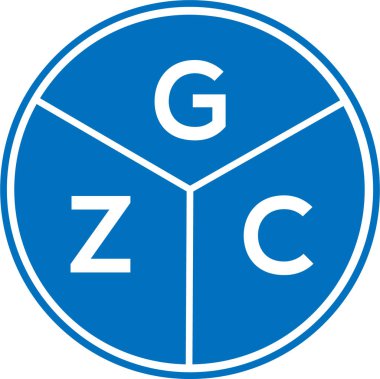 Beyaz arka planda GZC harf logosu tasarımı. GZC yaratıcı daire harfi logosu konsepti. GZC harf tasarımı.