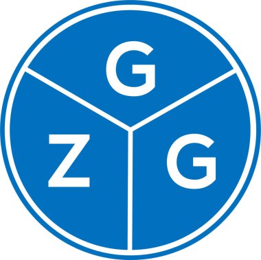 Beyaz arka planda GZg harfi logo tasarımı. GZG yaratıcı daire harfi logosu konsepti. GZg harf tasarımı.