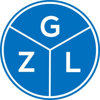 Beyaz arkaplanda GZL harf logosu tasarımı. GZL yaratıcı daire harfi logosu konsepti. GZL harf tasarımı.