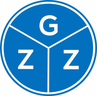 Beyaz arka planda GZZ harfi logo tasarımı. GZZ yaratıcı daire harfi logosu konsepti. GZZ harf tasarımı.