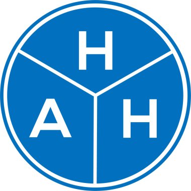 Beyaz arka planda HAH harf logosu tasarımı. HAH yaratıcı daire harfi logosu. HAH harf tasarımı.