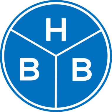 Beyaz arka planda HBB harfi logo tasarımı. HBB yaratıcı daire harfi logosu konsepti. HBB harf tasarımı.