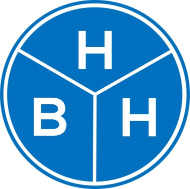 Beyaz arka planda HBh harfli logo tasarımı. HBH yaratıcı daire harfi logosu. HBh harf tasarımı.