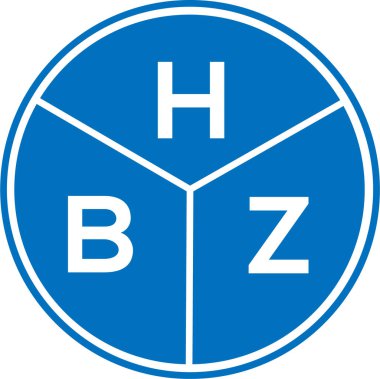 Beyaz arkaplanda HBZ harf logosu tasarımı. HBZ yaratıcı daire harfi logosu konsepti. HBZ harf tasarımı.