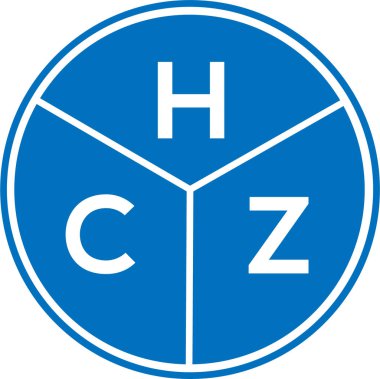 Beyaz arka planda HCz harfi logo tasarımı. HCZ yaratıcı daire harfi logosu konsepti. HCz harf tasarımı.