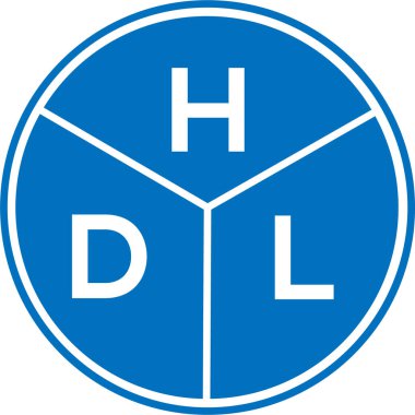 Beyaz arkaplanda HDL harf logosu tasarımı. HDL yaratıcı daire harfi logosu konsepti. HDL harf tasarımı.