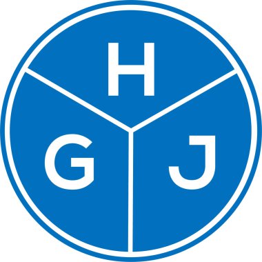 Beyaz arka planda HGJ harf logosu tasarımı. HGJ yaratıcı daire harfi logosu konsepti. HGJ harf tasarımı.