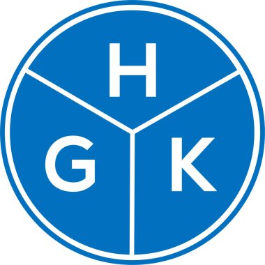 Beyaz arka planda HGK harf logosu tasarımı. Hong Kong yaratıcı daire harfi logosu. HGK harf tasarımı.