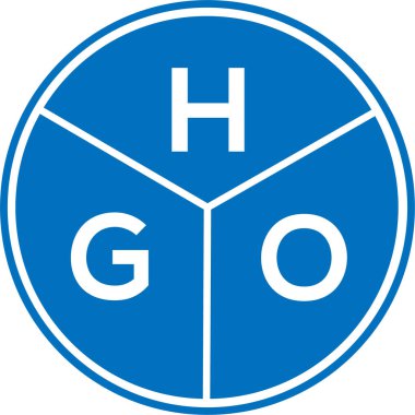 Beyaz arka planda HGO harfi logo tasarımı. HGO yaratıcı daire harfi logosu. HGO harf tasarımı.