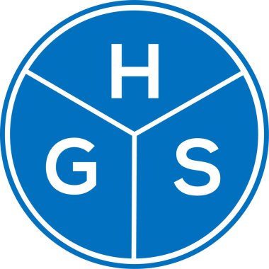 Beyaz arka planda HGS harfi logo tasarımı. HGS yaratıcı daire harfi logosu konsepti. HGS harf tasarımı.