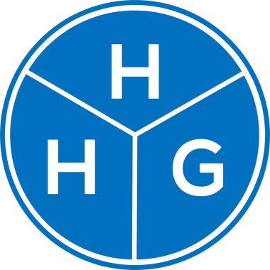 Beyaz arka planda HHG harf logosu tasarımı. HHG yaratıcı daire harfi logosu konsepti. HHG harf tasarımı.