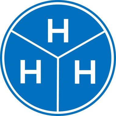 Beyaz arka planda HHH harf logosu tasarımı. HHH yaratıcı daire harfi logosu konsepti. HHH harf tasarımı.