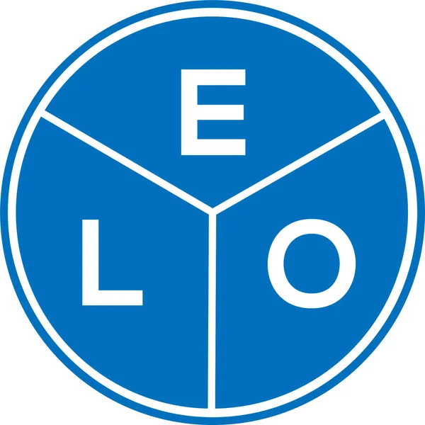 Projekt Logo Litery Elo Białym Tle Kreatywna Koncepcja Logo Litery — Wektor stockowy