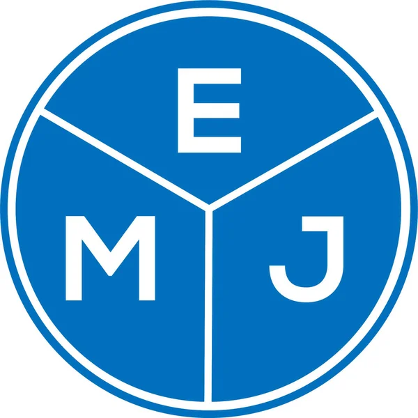 Emj Дизайн Логотипу Білому Тлі Творчий Круговий Логотип Emj Emj — стоковий вектор